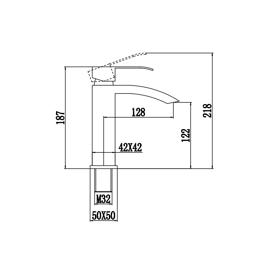 Смеситель Fmark для умывальника графит FS8601Q