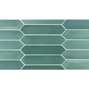 Плитка настенная Equipe Lanse Viridian 27485 глазурованный матовый бирюзовый 25*5 см