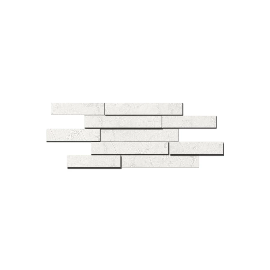 Мозаика Estima Marmulla MA01 Muretto 3D неполированная полированная 10 мм 34994 78,5х28 см