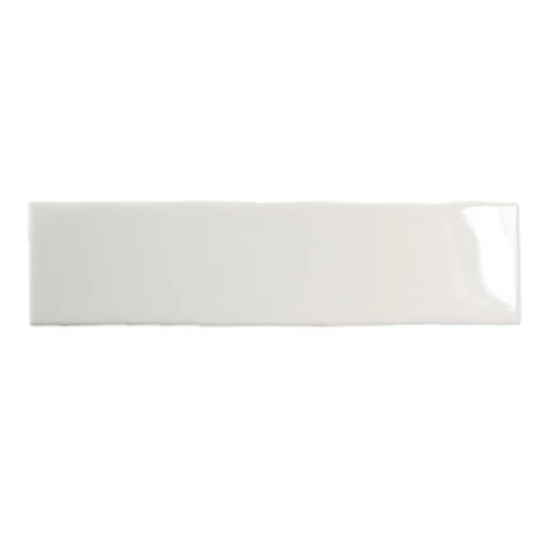 Плитка керамическая DNA Tiles Еcлат Whите / Eclat White глянцевая белая 126133 30х7,5 см