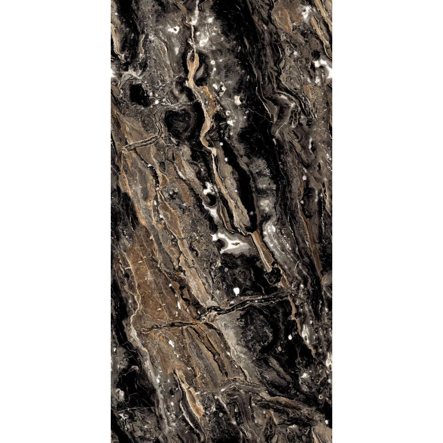 Керамогранит Gresant Inari Dark Infinia Hight Glossy глянцевый коричневый 120х60 см