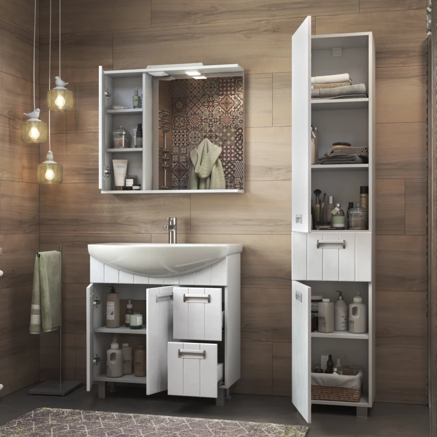 Зеркало шкаф Vigo Diana 800 навесной левый со спотом z.DIA.80.L.El 80x70 см