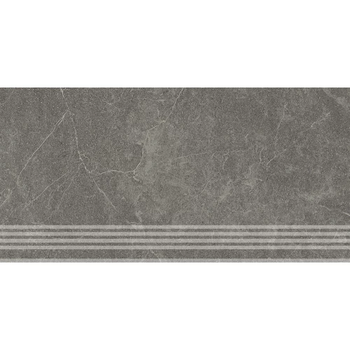 Ступень фронтальная из керамогранита Kerama Marazzi Эстерель матовая темно-серая KM6060G0531RGRF 60х30 см