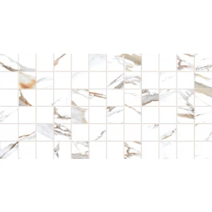 Плитка настенная ALMA Ceramica Дакота / Dakota рельефная глянцевая белая 8 мм TWU09DKT014 50х24,5 см