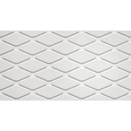 Керамическая плитка Atlas Concorde 3D White Rhombus Matt/3Д Вайт Ромбус Матт 30,5x56 см