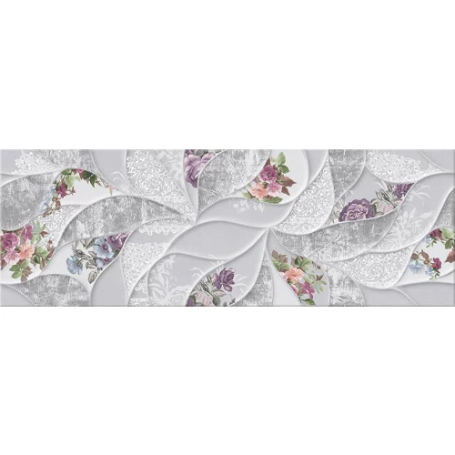 Плитка настенная Eletto Ceramica Malwiya Grey Floris 506961101 24,2*70