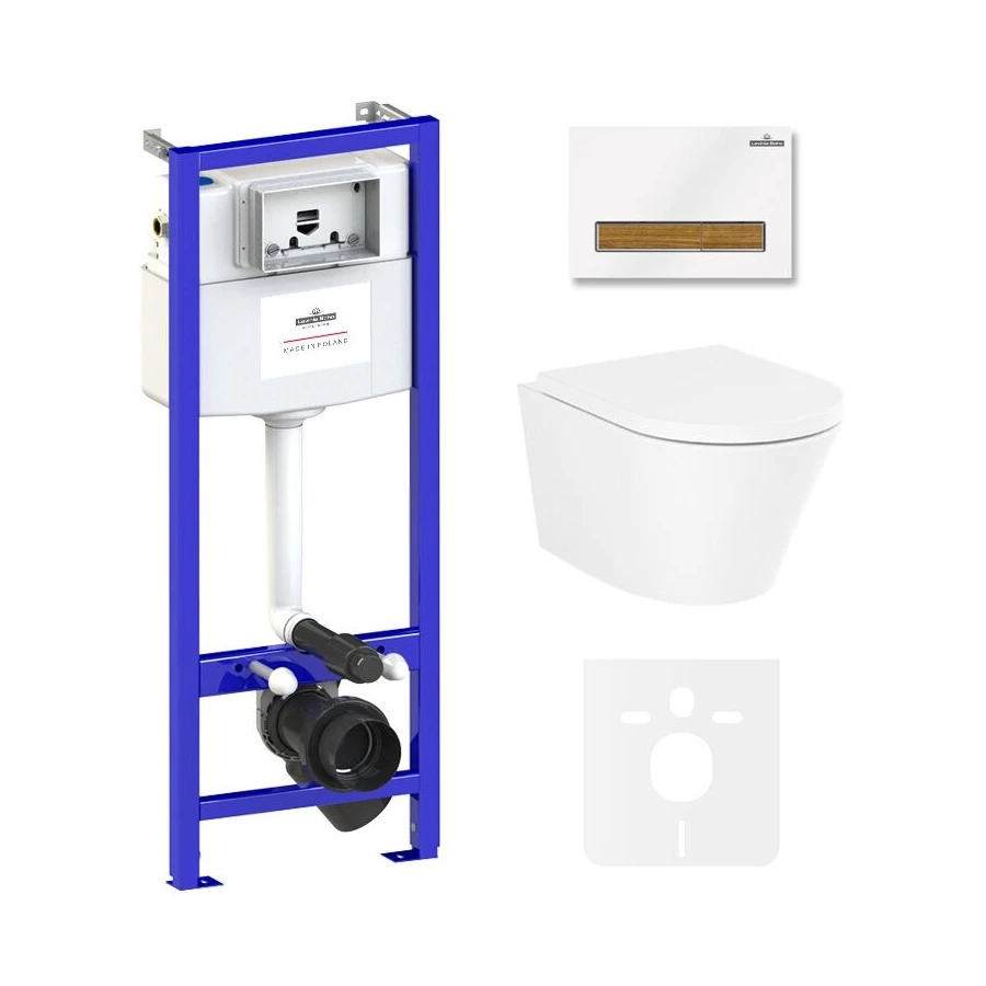 Унитаз Lavinia Boho Relfix Biore Compacto Rimless 75110142 (комплект 6 в 1)