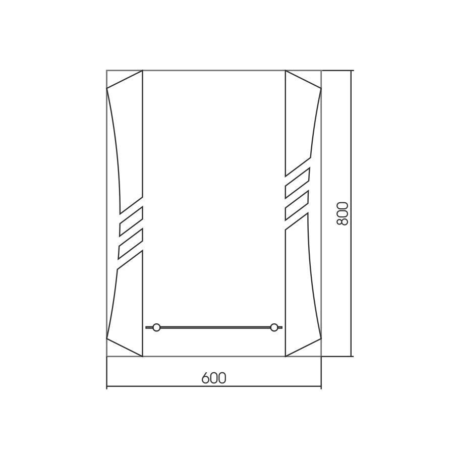 Зеркало Silver Mirrors с полкой 38х10 Цитрин ФР-00002375 60x80 см