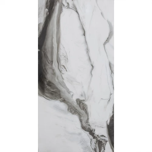 Керамогранит Planet Ceramics 168T05 глянцевый бело-черный 160х80 см