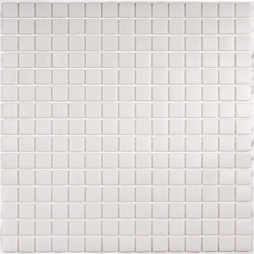Мозаика Bonaparte Стеклянная мозаика Simple White 20х20 на бумаге полуглянцевая белая 32,7х32,7 см