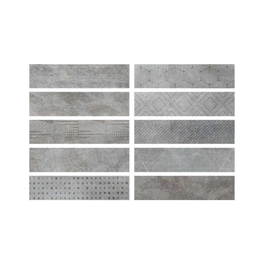 Керамогранит CIR Docklands Freeport Mix Grey матовый серый 1047177 35х8,6 см