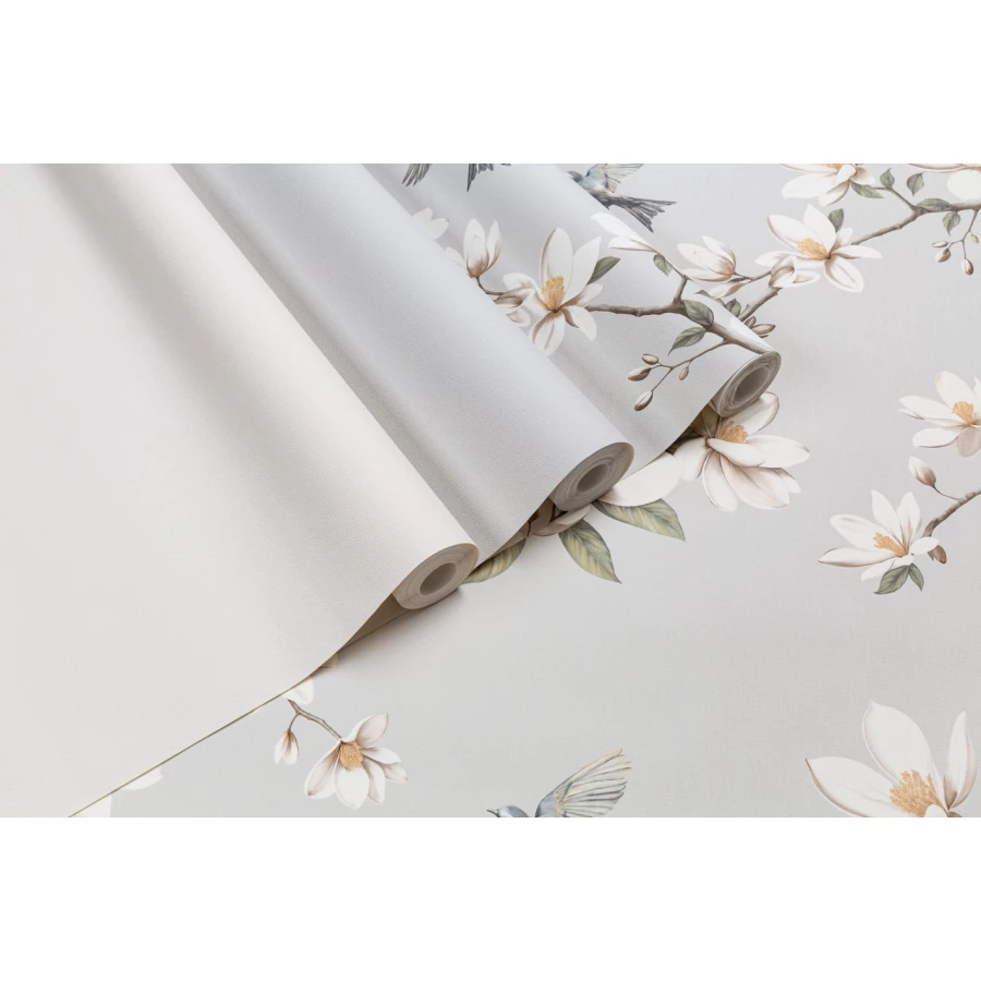Обои флизелиновые Palitra Life Magnolia серые PL72535-14 1,06х10,05 м