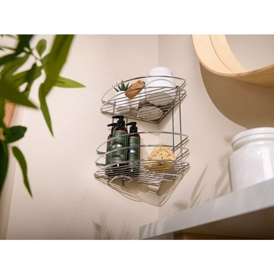 Полка угловая ЧМЗ Лидер 501-005-02 хром 23,4х23,4х34,4 см