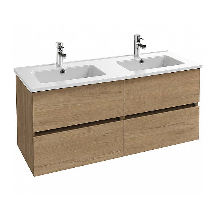 Керамическая раковина столешница Jacob Delafon с двумя чашами EXVA112-00 120 см