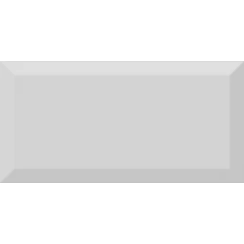 Плитка настенная Absolut Keramika Monocolor Biselado Gris Brillo ABC0000055 20х10 см