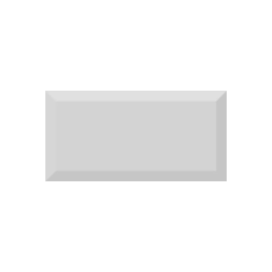 Плитка настенная Absolut Keramika Monocolor Biselado Gris Brillo ABC0000055 20х10 см