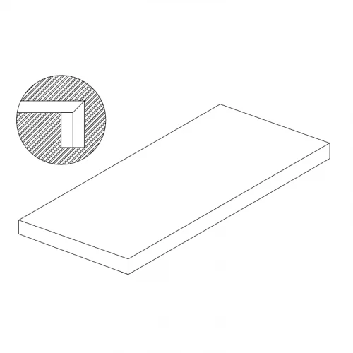 Ступень ТехноАрт керамогранит составная угловая с 1 усилителем Идальго РУИ120 многоцветная 120х30 см