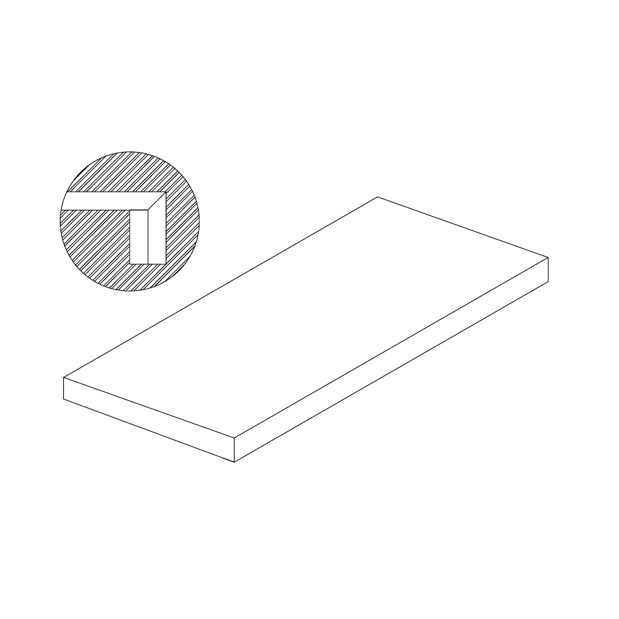 Ступень ТехноАрт керамогранит составная угловая с 1 усилителем Идальго РУИ120 многоцветная 120х30 см