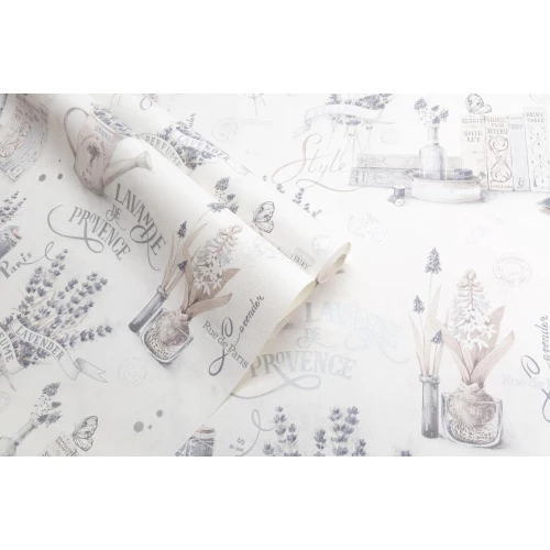 Обои флизелиновые Palitra Home HomeColor Lavande серые HC71985-14 1,06х10,05 м