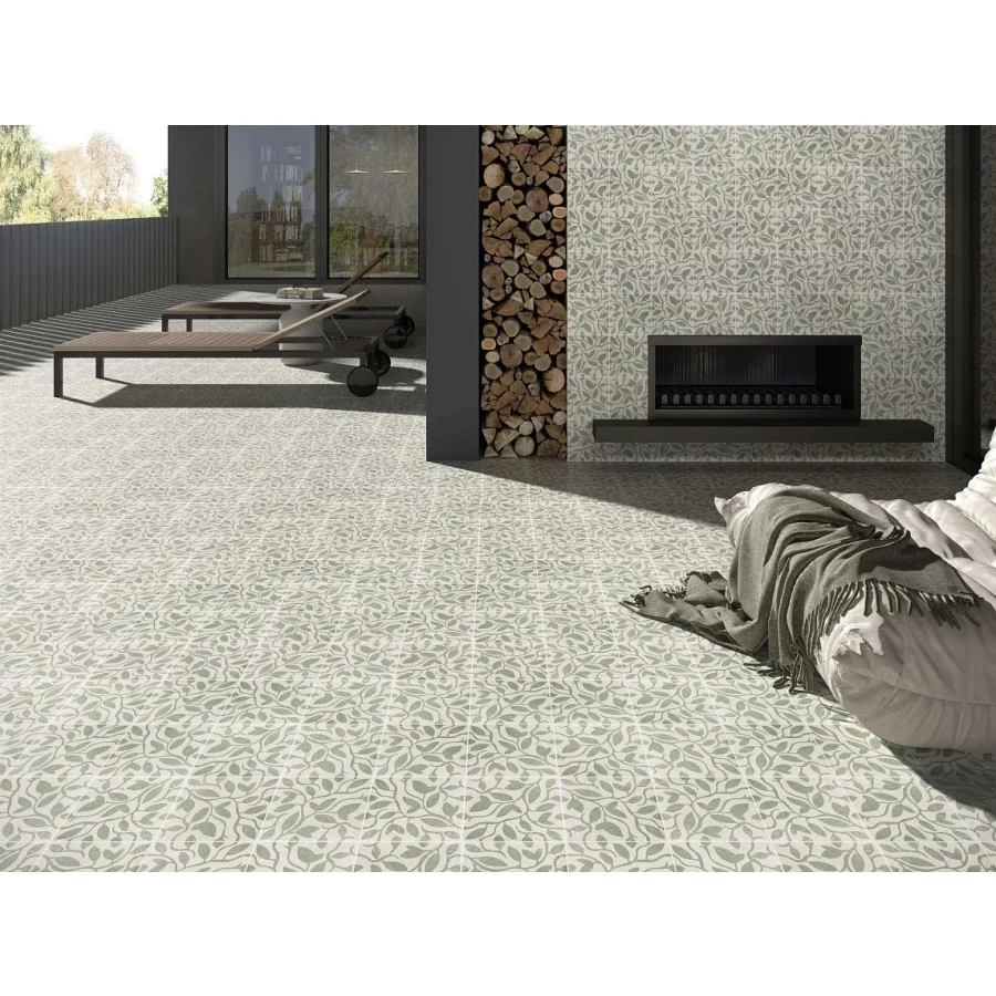 Декор Mainzu Green Garden Decor Green Five керамогранит матовый зеленый PT03850 20х20 см