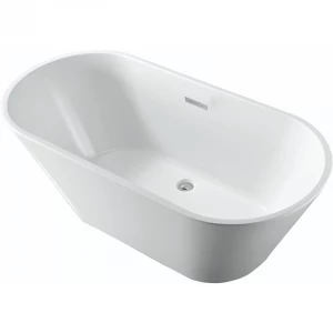Ванна акриловая Aquatek Хорса отдельностоящая в комплекте со сливом и ножками белый глянцевый AQ-5776 168х76 см