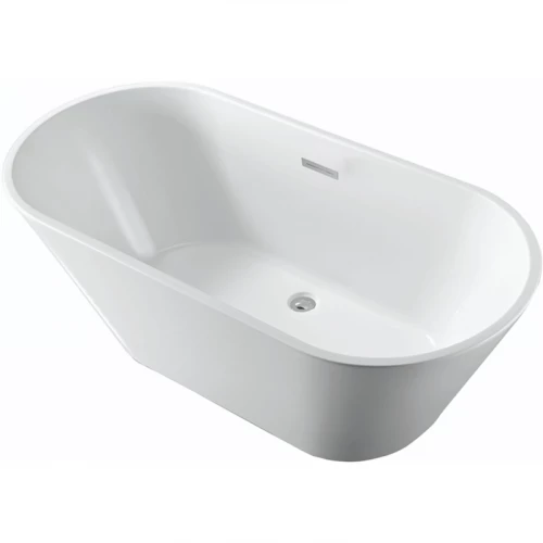 Ванна акриловая Aquatek Хорса отдельностоящая в комплекте со сливом и ножками белый глянцевый AQ-5776 168х76 см