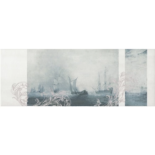 Декор Kerama Marazzi Ньюпорт Корабли зеленый STG\B206\15016 40х15 см