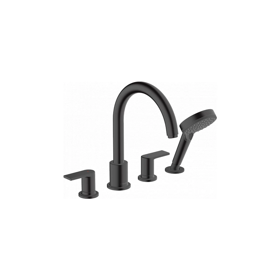 Смеситель на борт ванны Hansgrohe Vernis Shape матовый чёрный 71459670