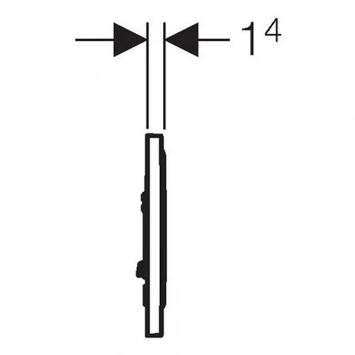Смывная клавиша Geberit Sigma 10 не оставляет отпечатков пальцев 115.758.14.5