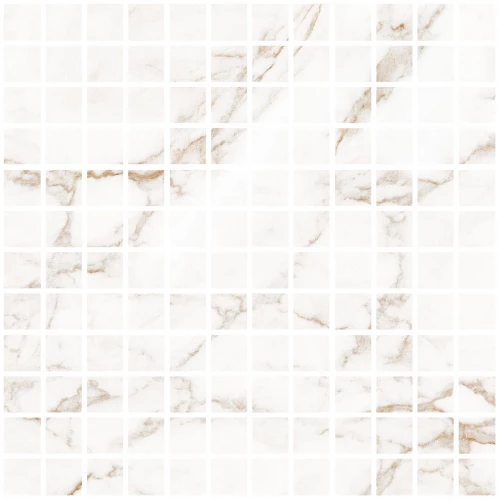 Керамогранит Living Ceramics Blanc Statuario Gold Mosaic 25 Soft LV10634 30x30 см