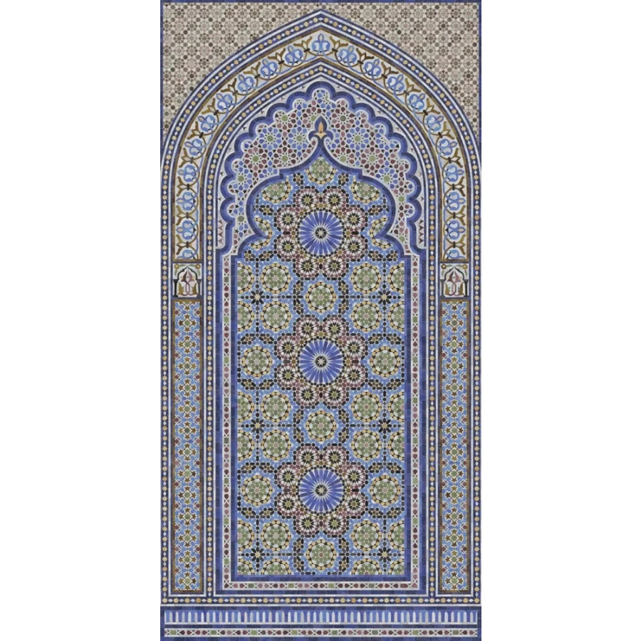 Керамогранит Kerama Marazzi Ковры Аттарин обрезной матовый синий KMD3STA081GR 119,5x238,5 см