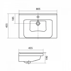 Умывальник Santek Миранда 1.WH30.2.251 80 см