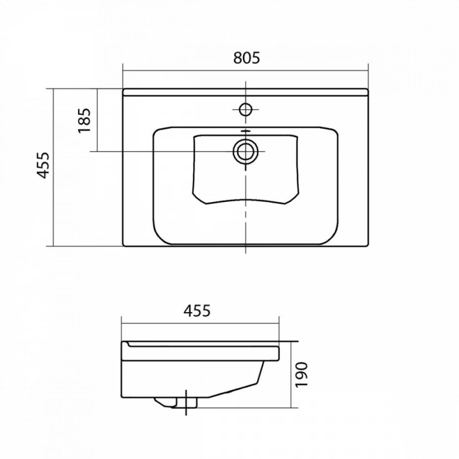 Умывальник Santek Миранда 1.WH30.2.251 80 см