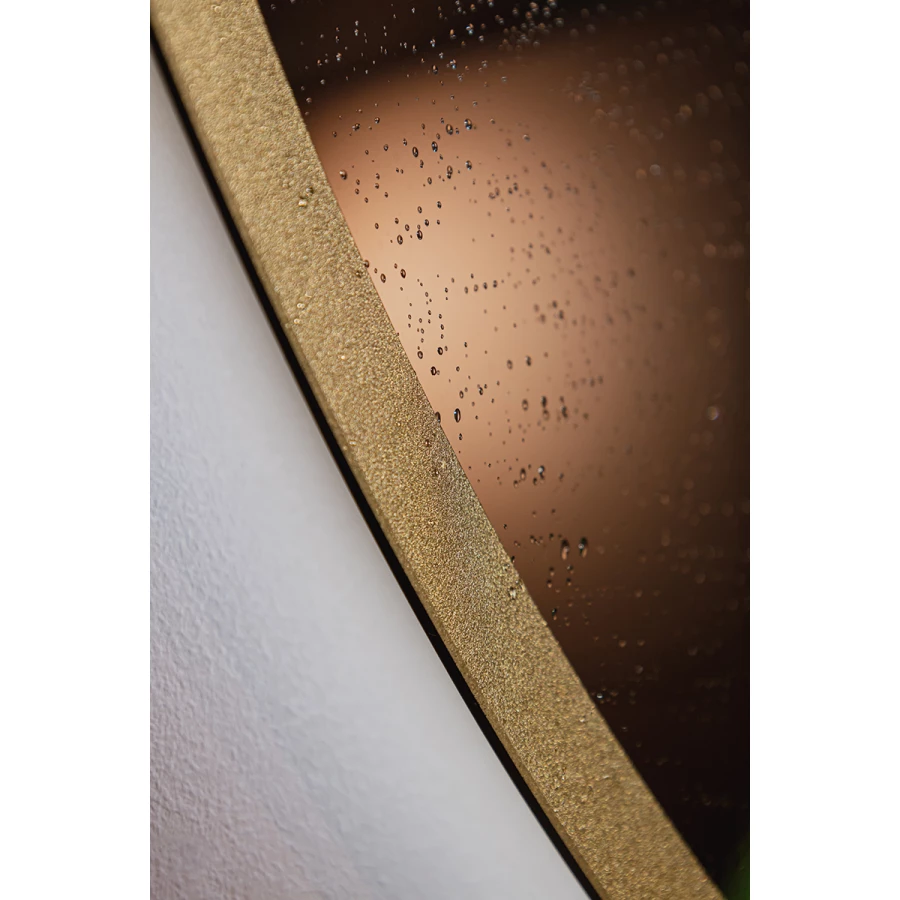 Зеркало Azario Monaco-gold бесконтактный сенсор золотая рамка LED-00002767 d100 см