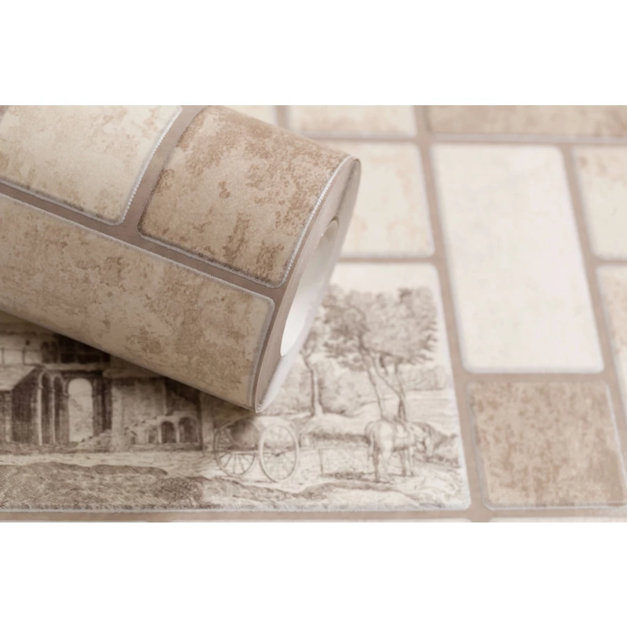 Обои бумажные Palitra Home HomeColor Holly бежевые HC11011-28 0.53х0.05 м