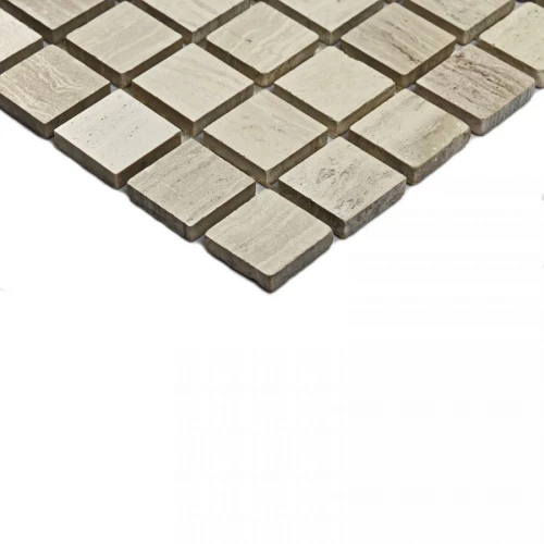 Мозаика Bonaparte Каменная мозаика Dunes-15 slim Pol 15х15 серая 30,5х30,5 см