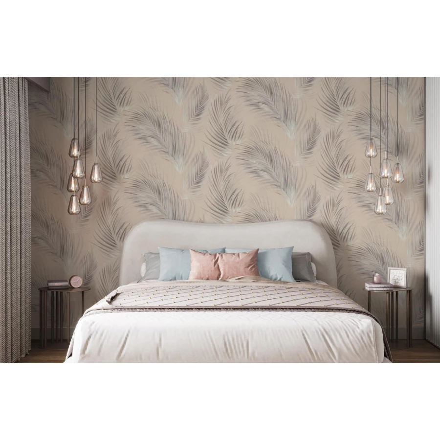 Обои флизелиновые Palitra Home HomeColor Tropical Shades серые HC71973-42 1,06х10,05 м