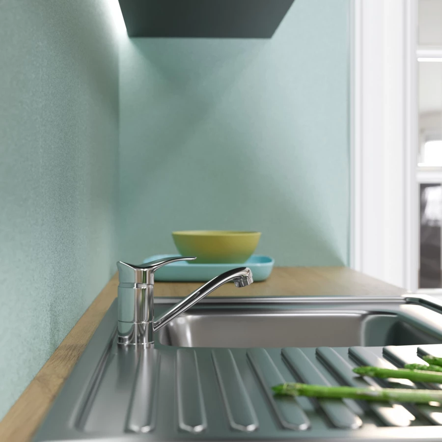 Смеситель для кухни MixLine ML03-031 короткий излив 522124 хром, сатин