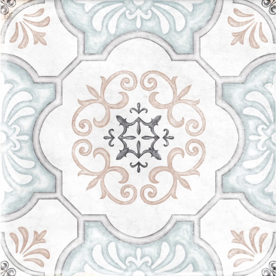 Керамогранит Nanda Tiles Адина Элиана / Adina Eliana глянцевый белый 15x15 см