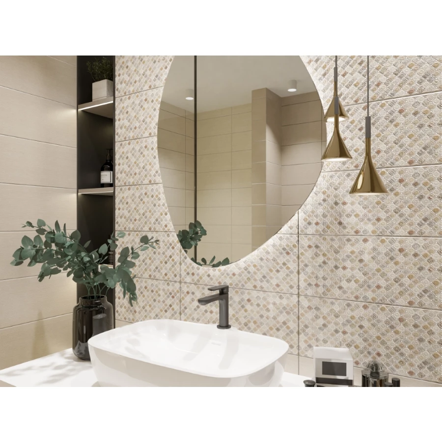 Плитка настенная Azori Veneziano mosaico матовая бежевая 00-00110142 50,5х20,1 см