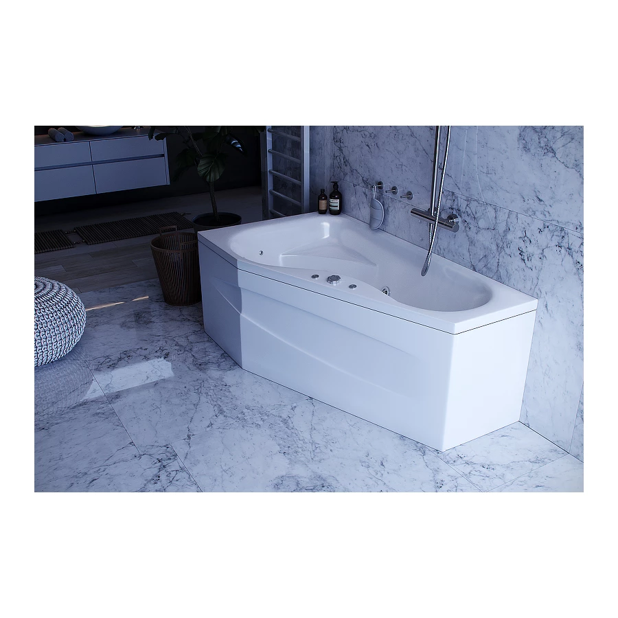 Ванна акриловая Aquatek Медея левая без гидромассажа MED180-0000007 170х95 см