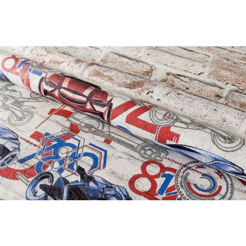 Обои флизелиновые Аспект Форсаж белые 70396-15 1,06х10,05 м