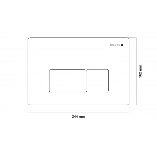 Клавиша смыва Creto Snap 1.7 для унитаза черная матовая KL-CR-1.7-BM