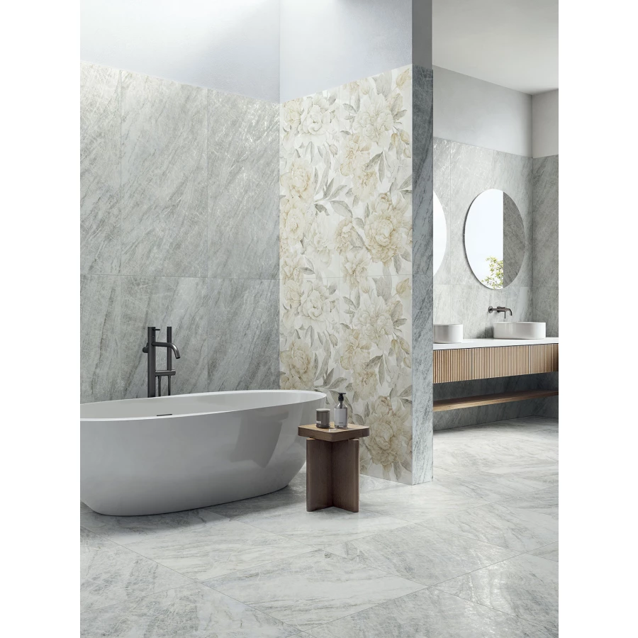 Керамогранит Isla Tiles Oyster Blue Ret матовый голубой 1006954 120х60 см