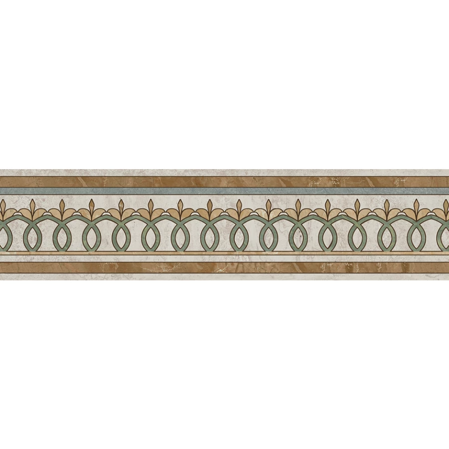 Бордюр Kerama Marazzi Эвора глянцевый обрезной HGD\A528\13000RL мн6огоцветный 30х7,2 см