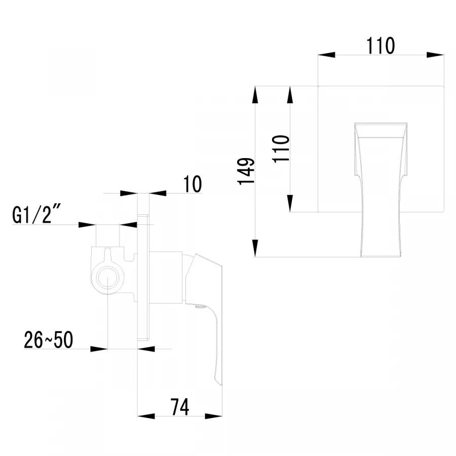 Смеситель для душа Lemark Unit LM4523C хром