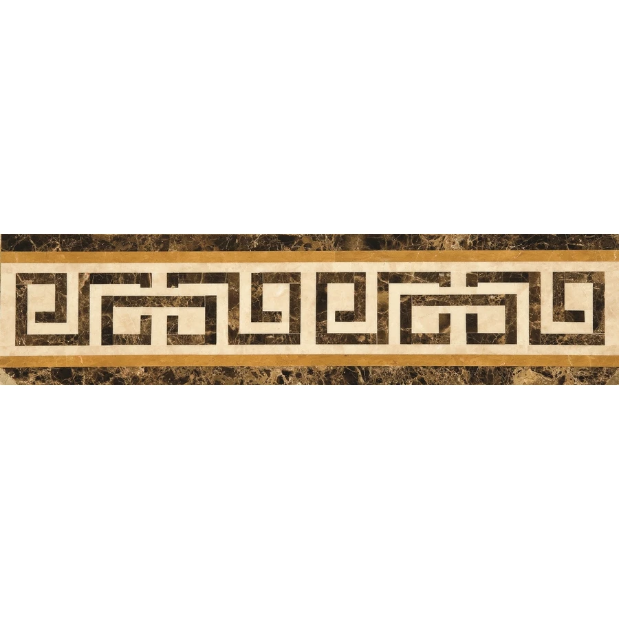 Плитка настенная Marmocer Waterjet 22 Border глянцевая коричневая PJD-SDPH022 80x20 см