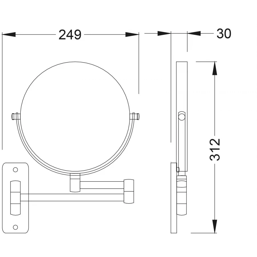 Зеркало Timo Saona хром 13076/00