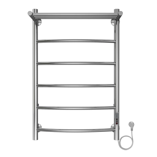 Полотенцесушитель электрический Azario Verona 5 секций с полкой тен справа хром AZ04858P 50x80 см