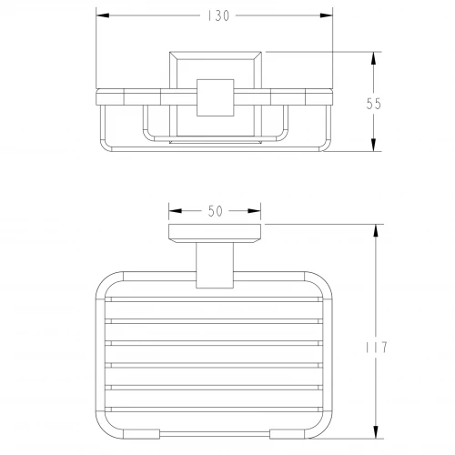 Мыльница решётчатая Fashun хром A2602-1